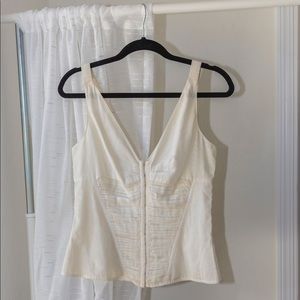 💬Creme colored vintage corset top!